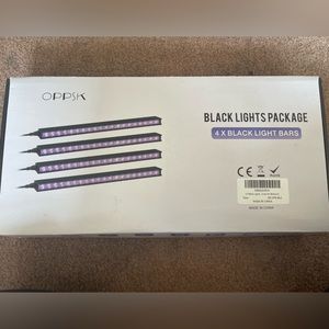 BRAND NEW IN BOX 4 piece black light light bars.